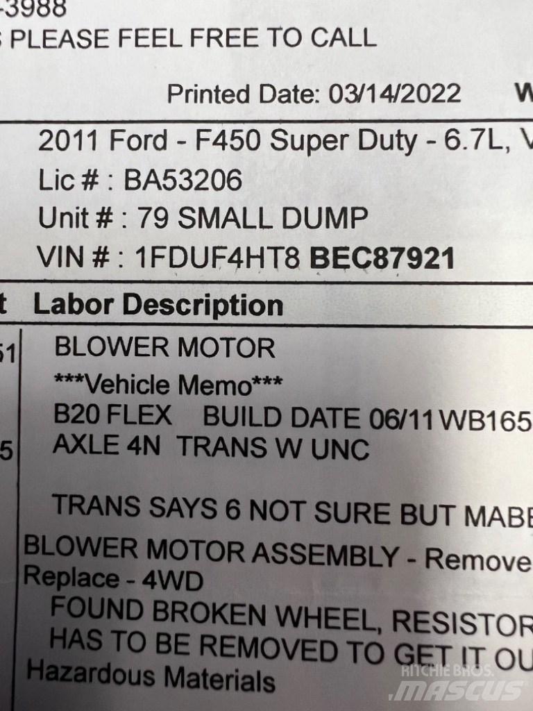 Ford F450 SUPER  DUTY 建筑机械-其他