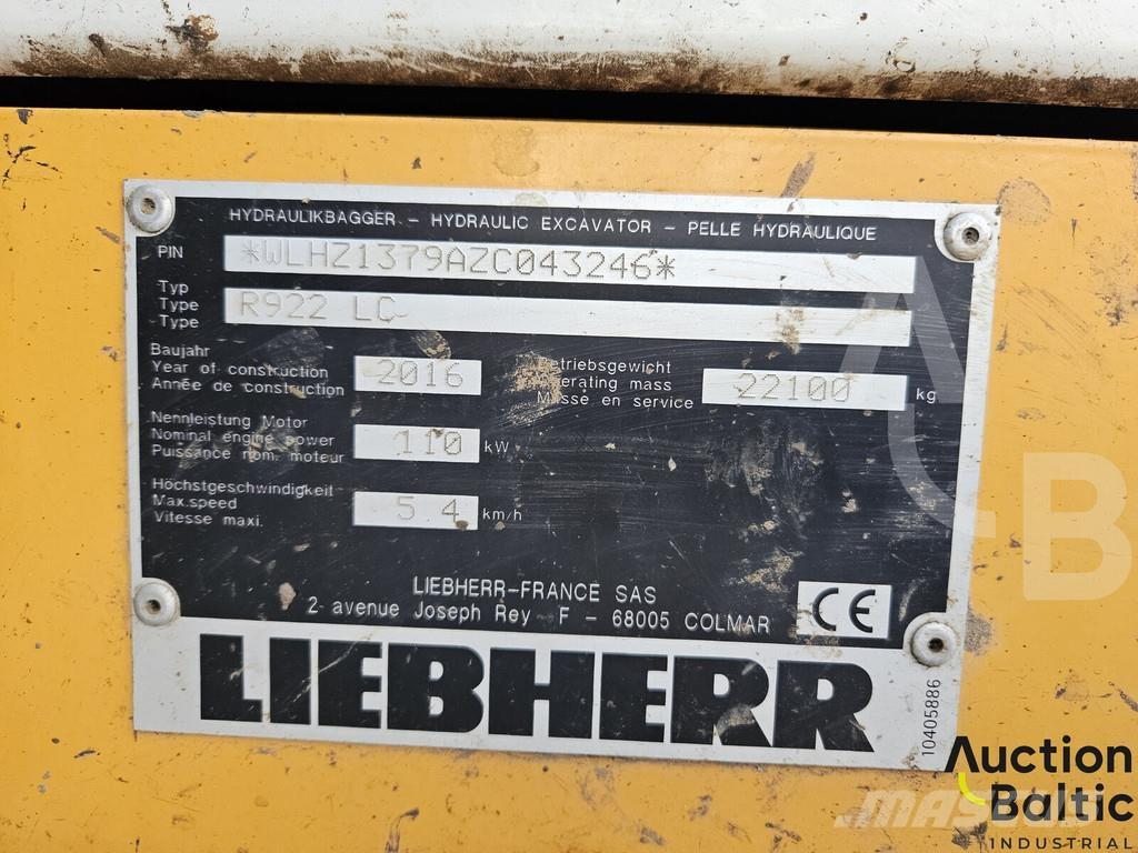 Liebherr R922 LC 履带挖掘机
