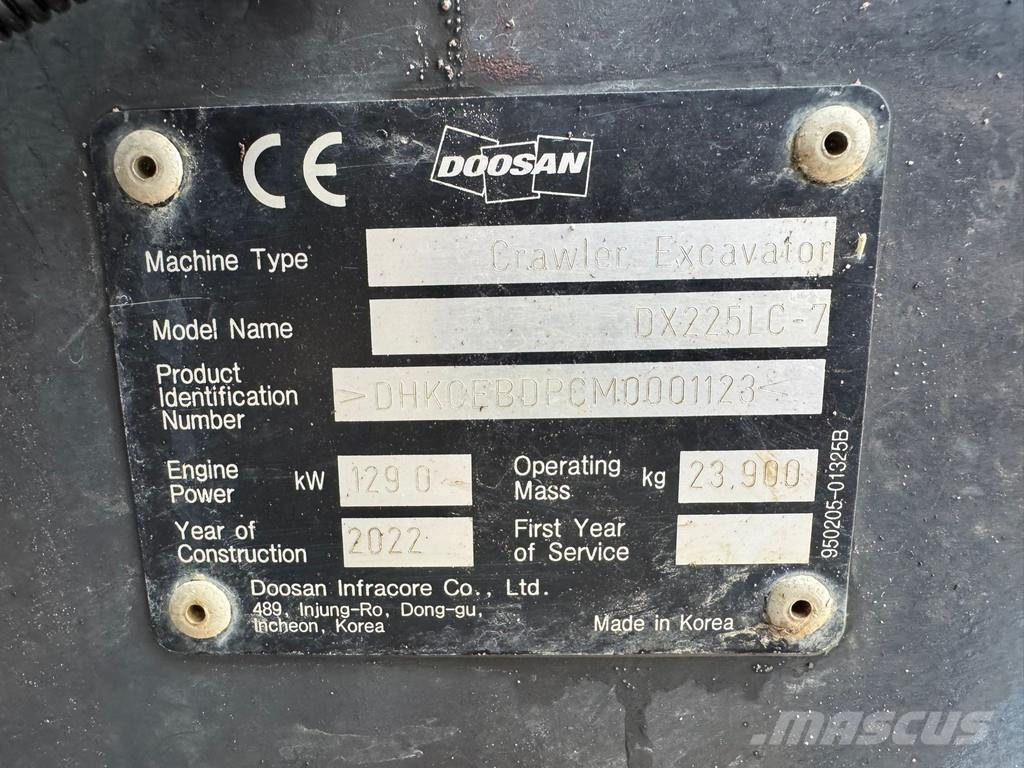 Doosan DX225LC-7 特种挖掘机