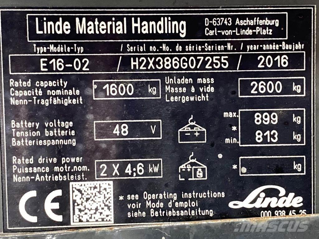 Linde E16-02 电动叉车