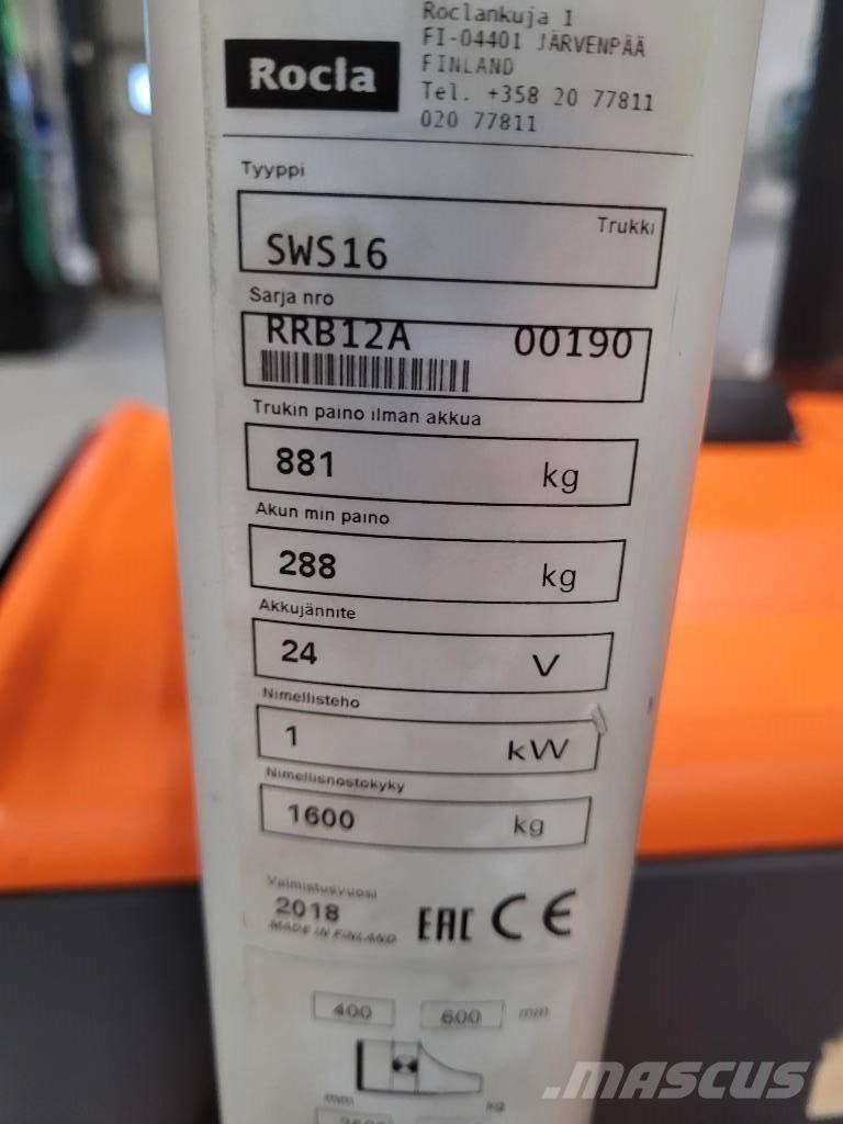 Rocla SWS 16 手推堆垛车