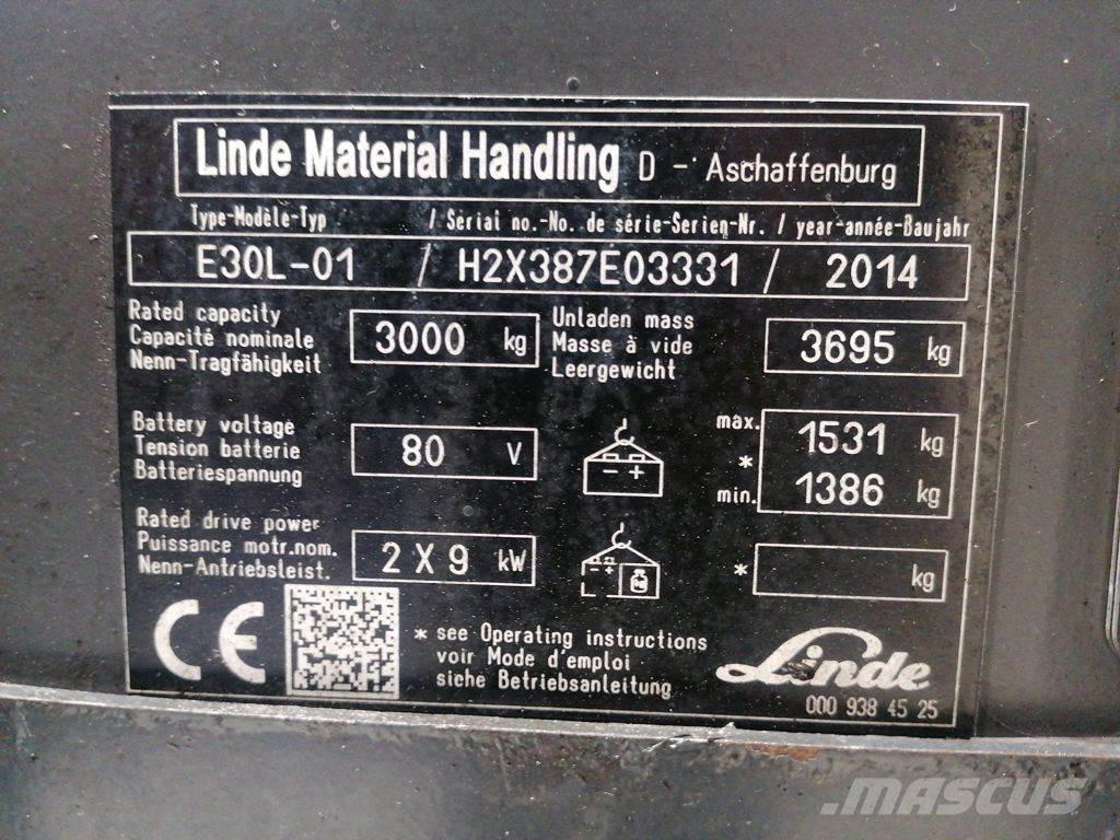 Linde E30L-01 电动叉车
