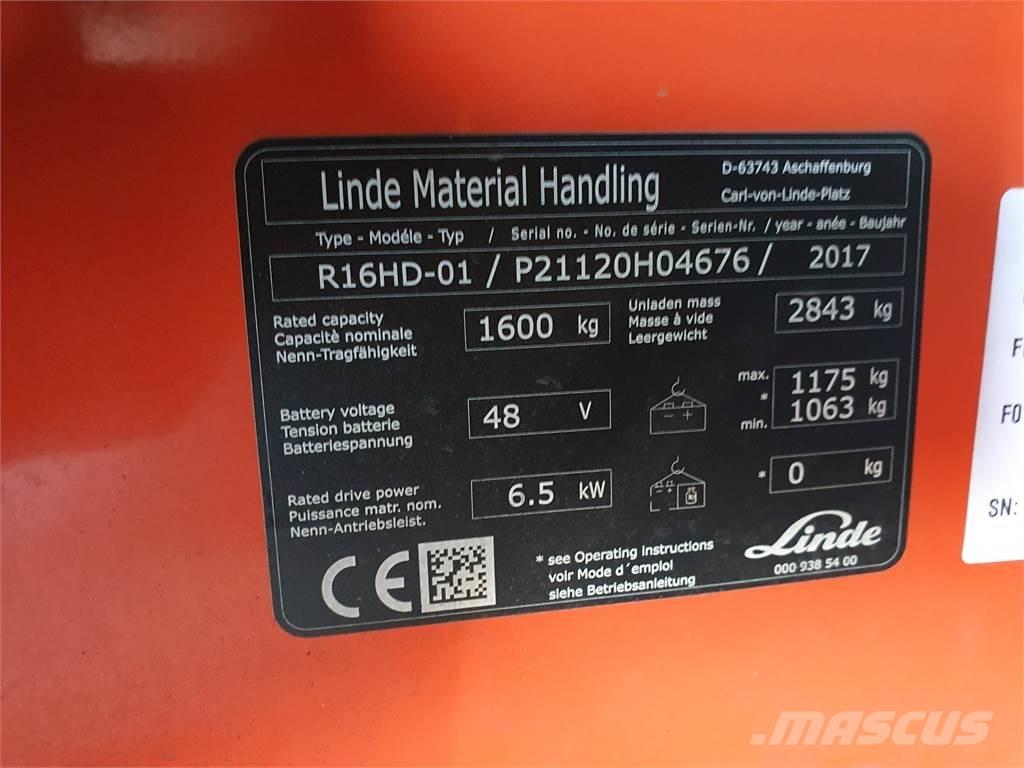 Linde R16HD 前移式叉车