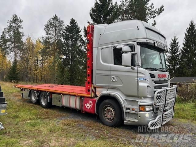 Scania R 560 6*2 平板栏板货车