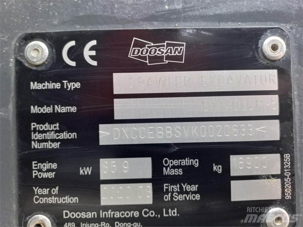 Develon DX140LCR-5 履带挖掘机