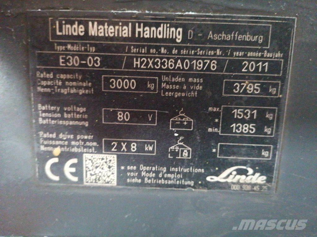 Linde E30-03 电动叉车