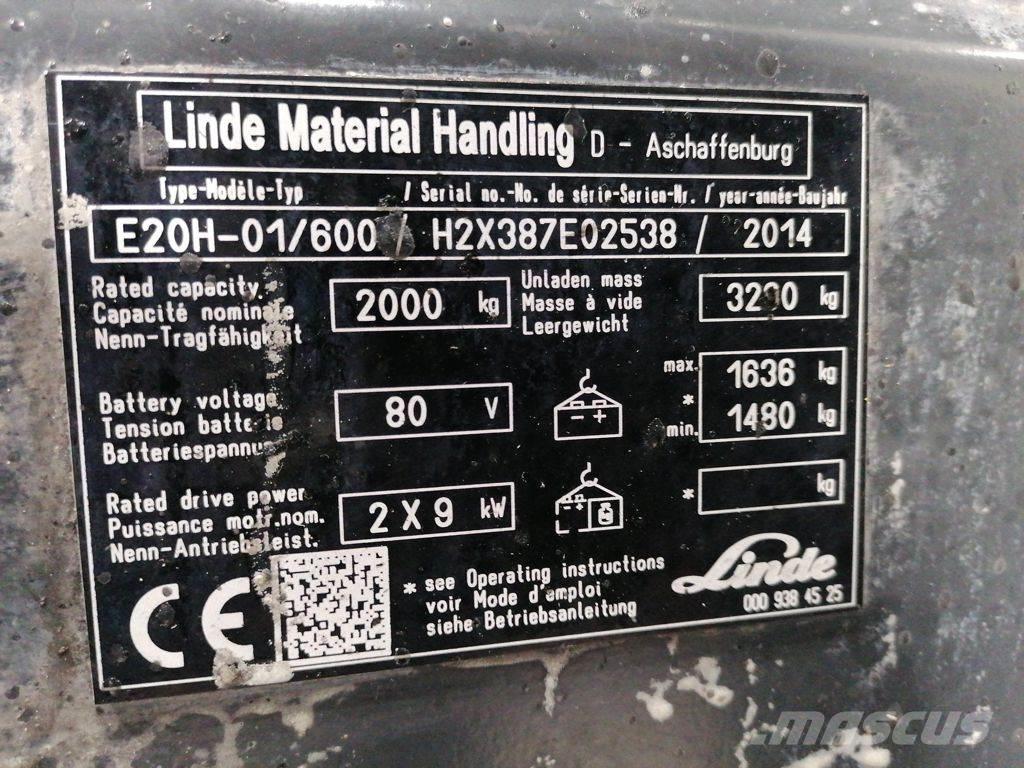 Linde E20H-01/600 电动叉车
