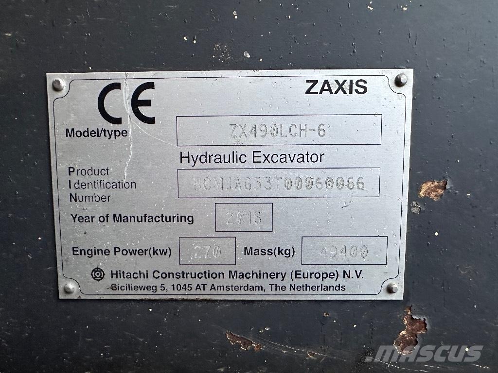 Hitachi ZX 490 LCH 履带挖掘机