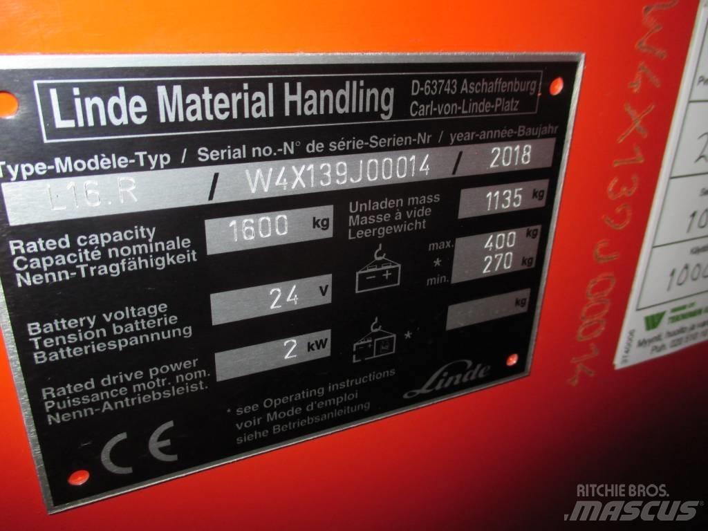 Linde L16R 行走式堆垛机