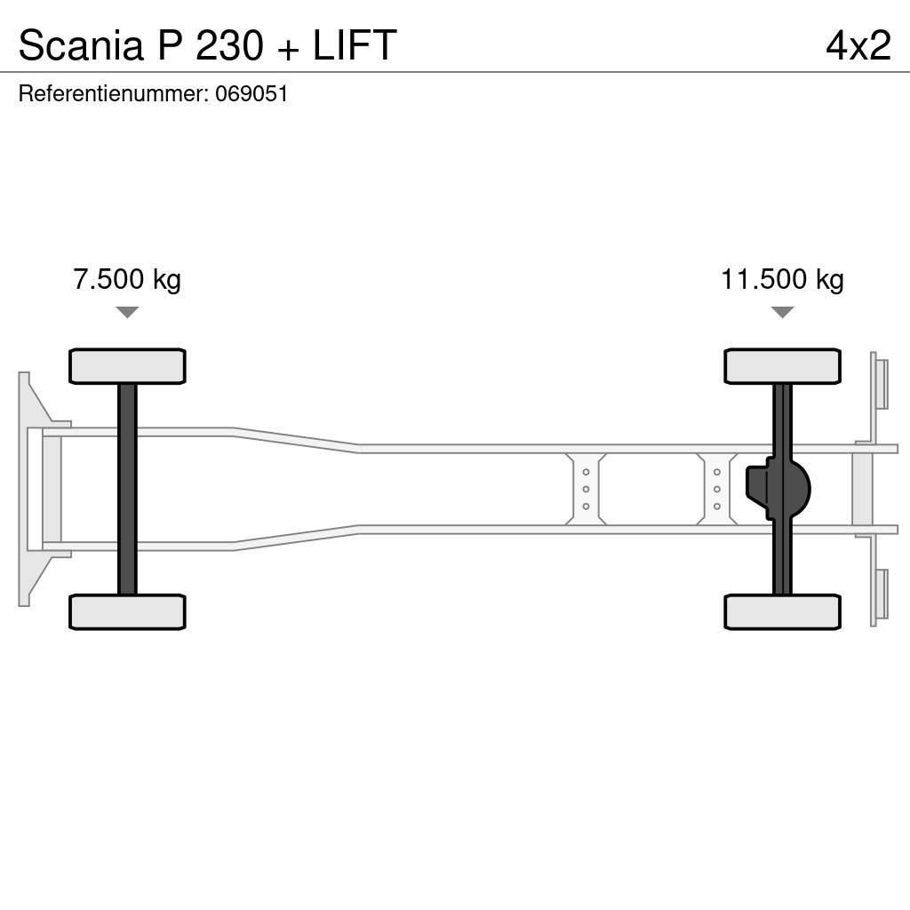 Scania P 230 + LIFT 厢式货车