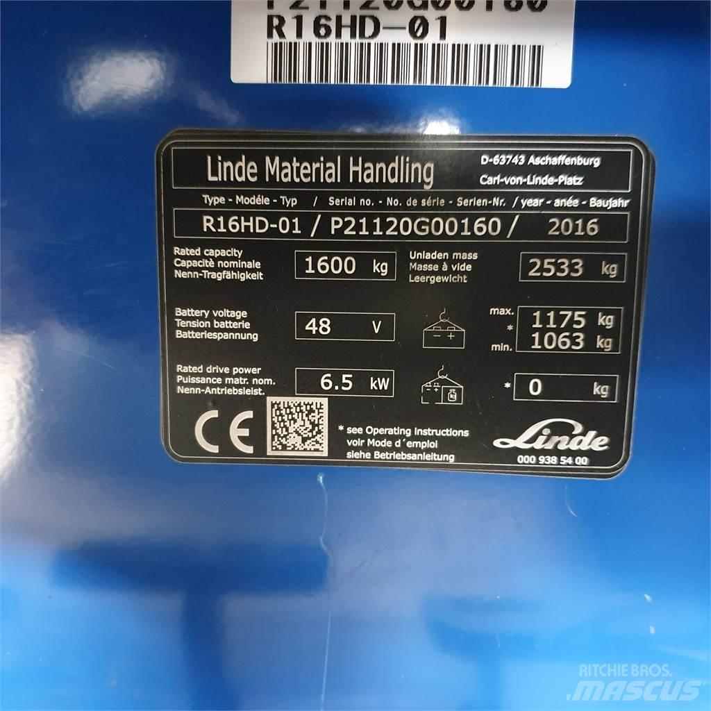 Linde R16HD 前移式叉车