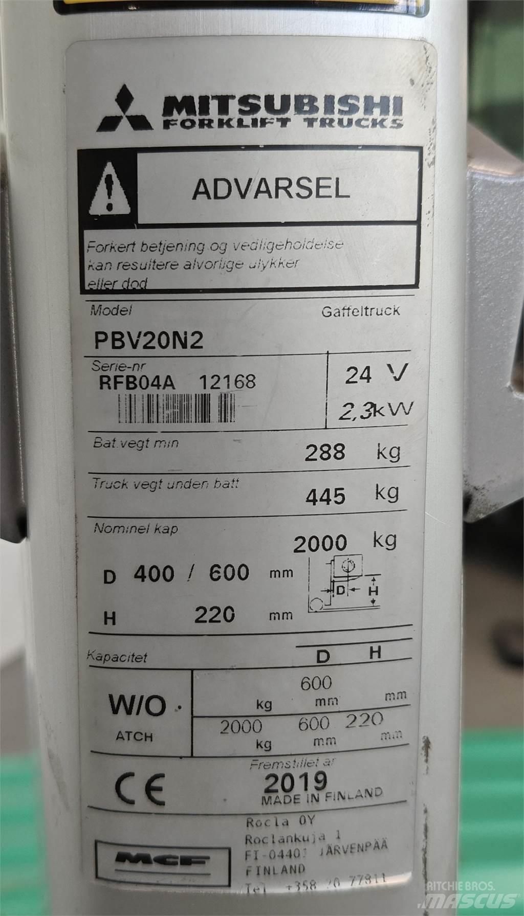 Mitsubishi PBV20N2 其他叉车