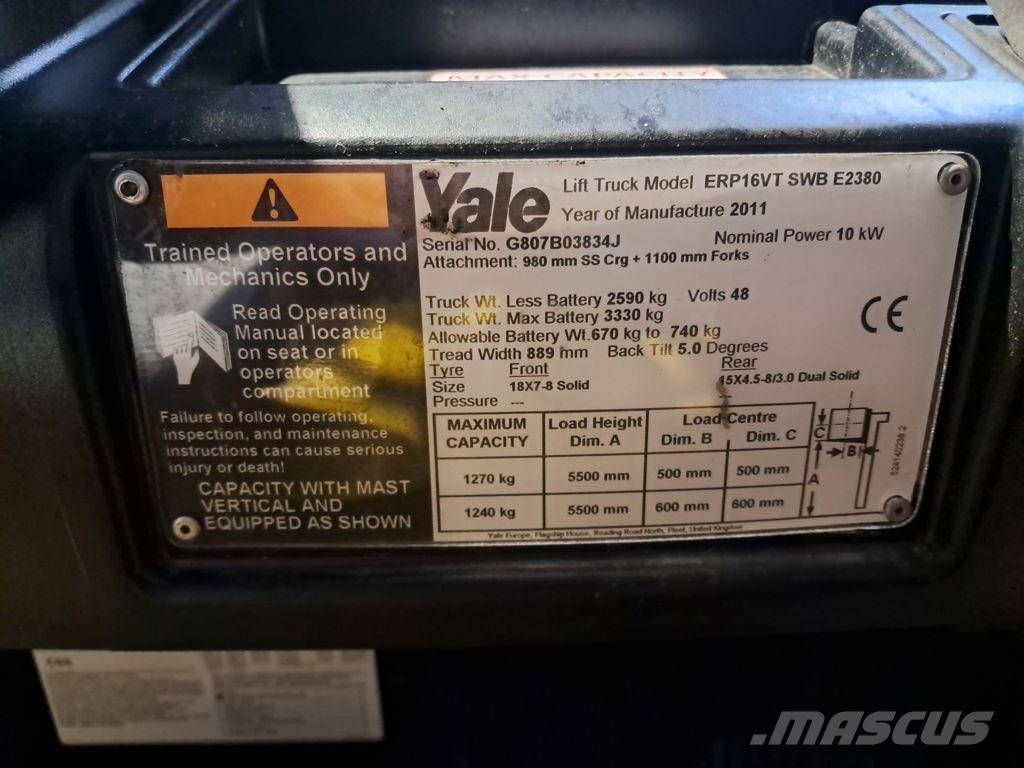 Yale ERP16VT 电动叉车