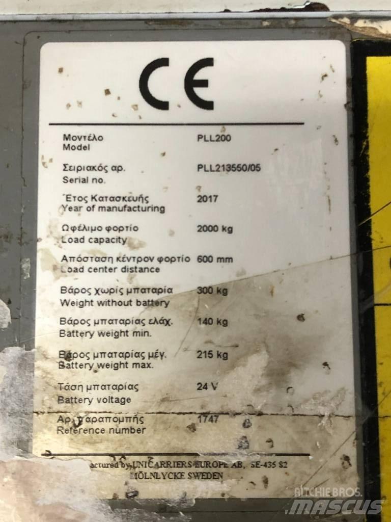 Atlet PLL200 手托盘堆垛机