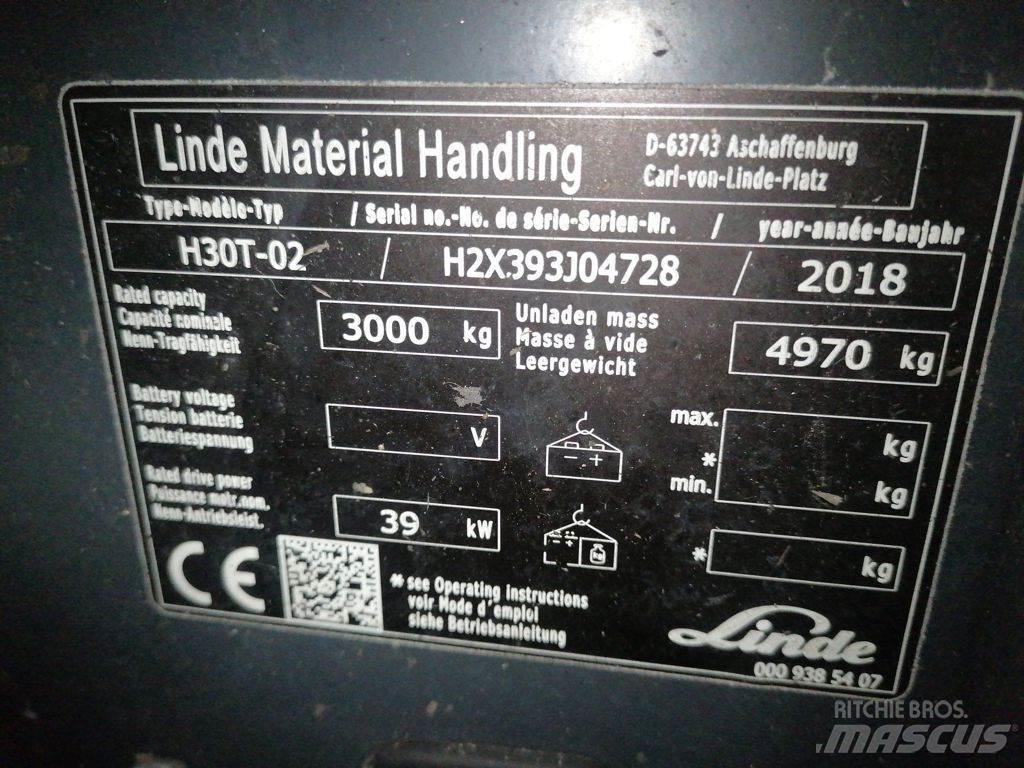 Linde H30T-02 天然气叉车