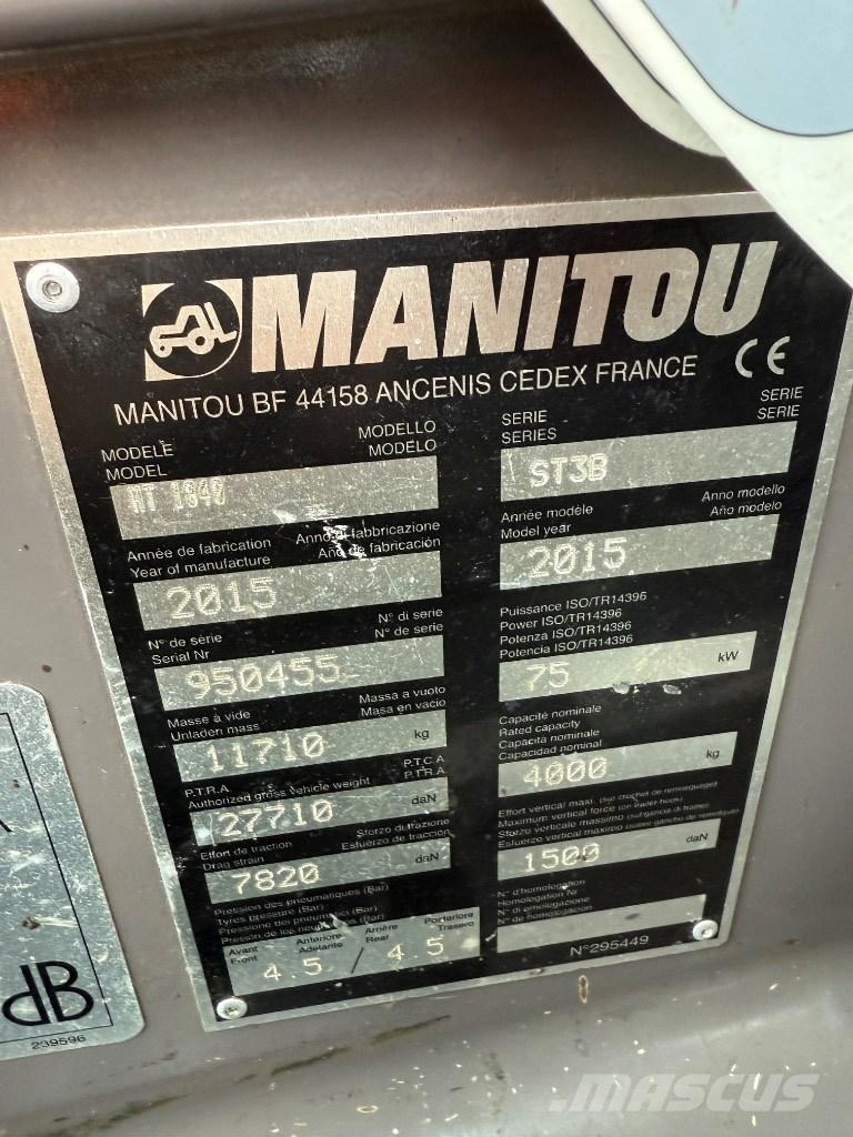 Manitou MT 1840 ST3B 伸缩臂叉装车|叉装车