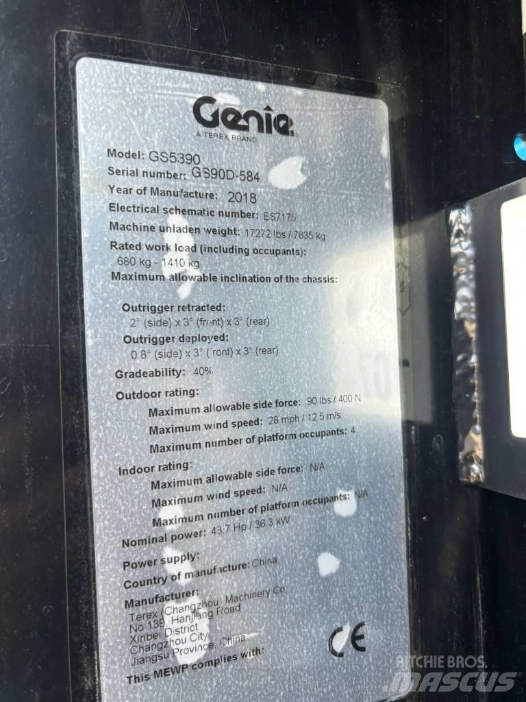 Genie GS 5390 RT 剪叉式升降机
