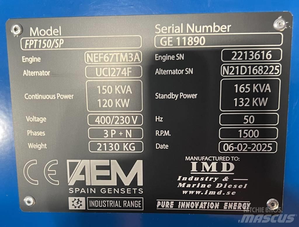 FPT 150/SP 柴油发电机
