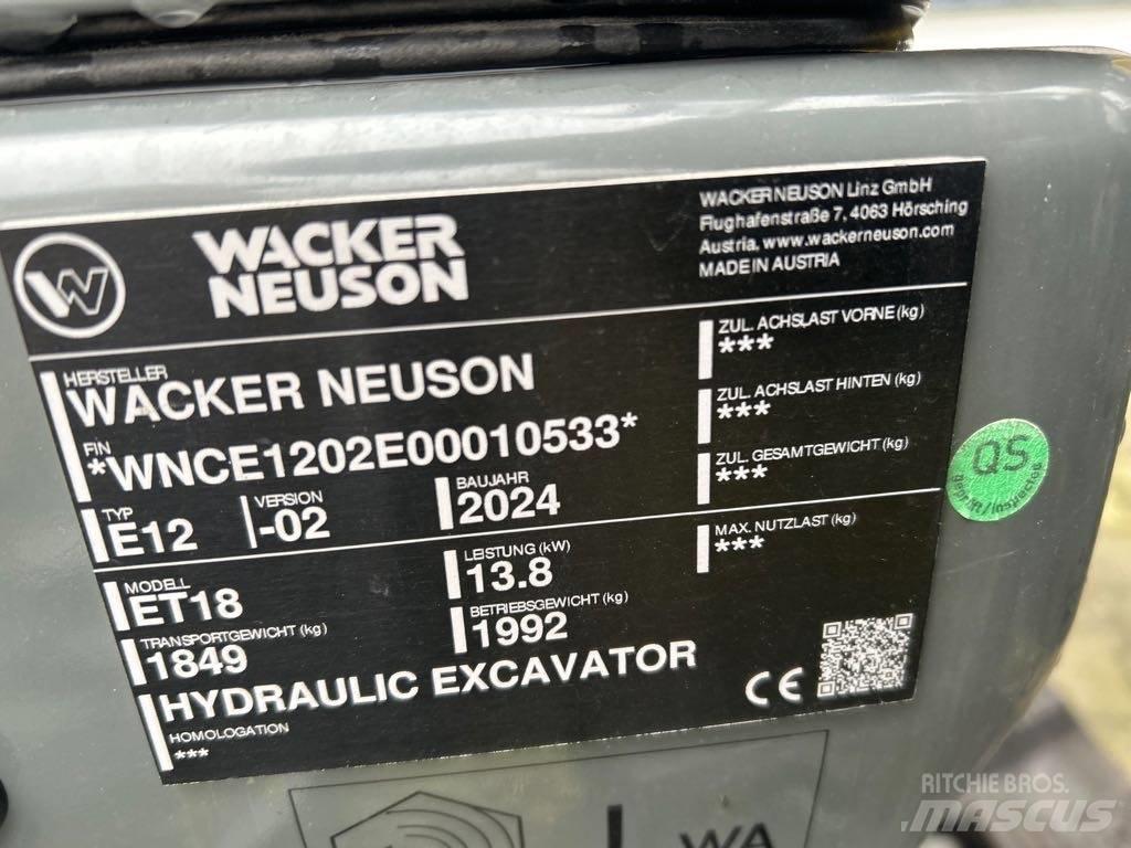 Wacker Neuson ET18 履带挖掘机