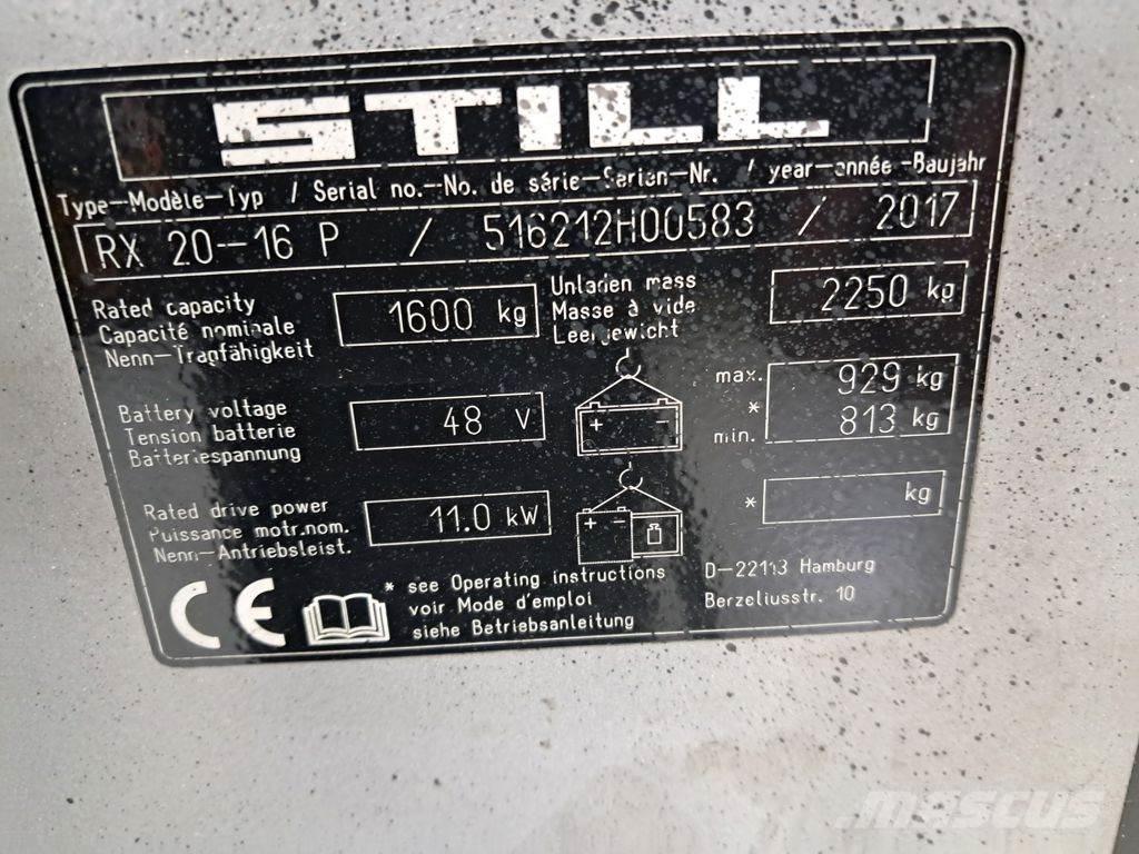 Still RX 20-16 P 电动叉车