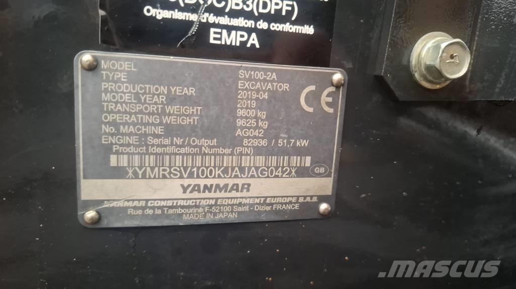 Yanmar SV 100-2A 中型挖掘机