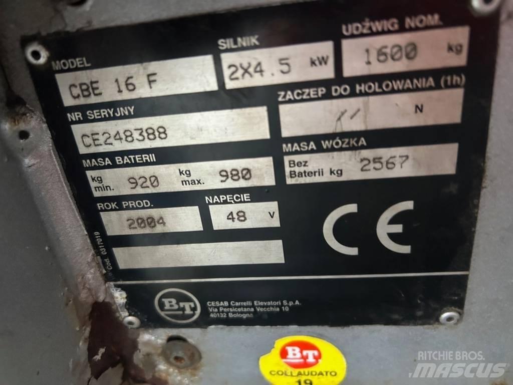 BT CBE 16 F 电动叉车