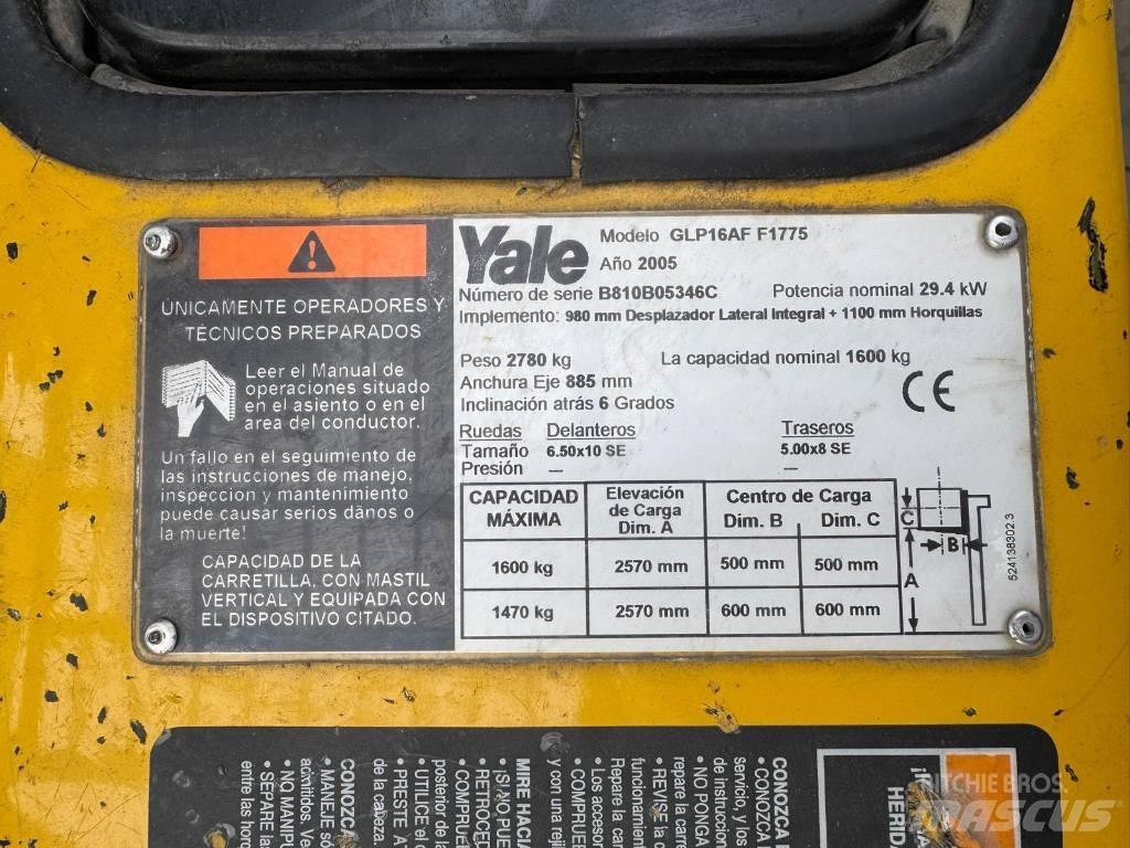 Yale GLP 16 AF F1775 天然气叉车