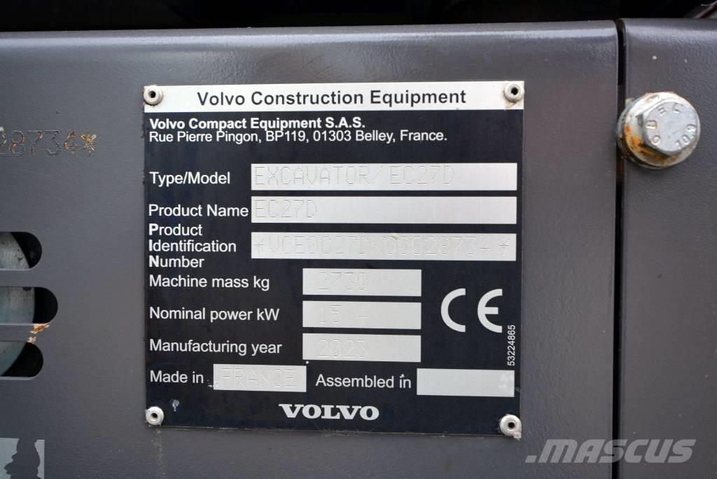Volvo EC 27 D 小型挖掘机