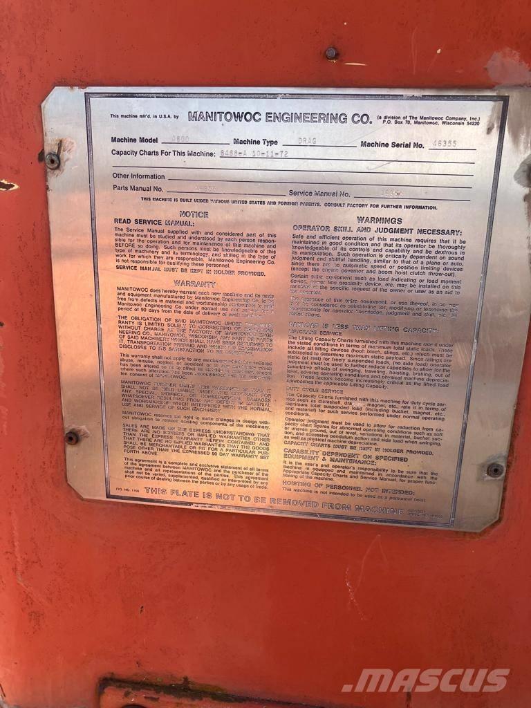 Manitowoc 4600 抓铲挖掘机