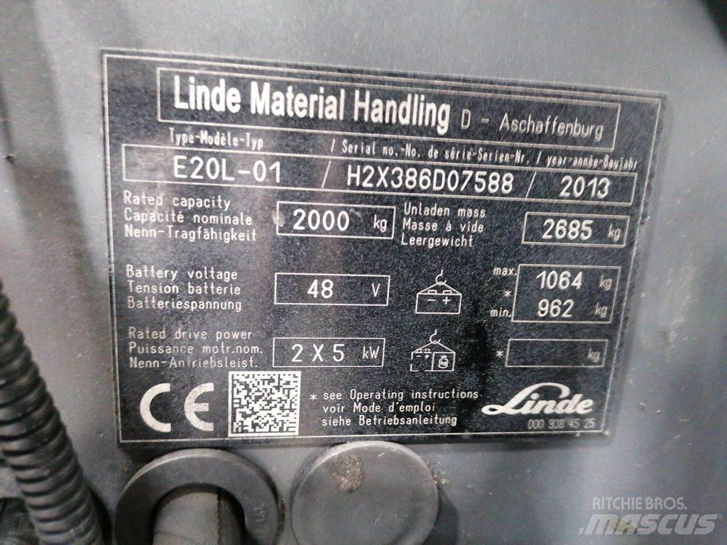 Linde E20L-01 电动叉车
