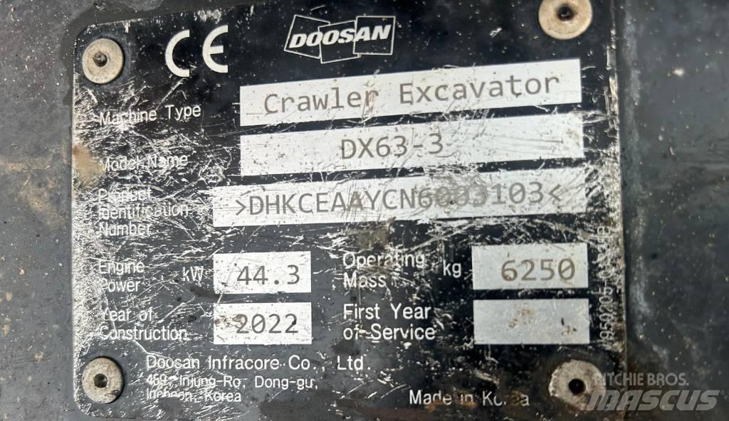 Doosan DX 63-3 履带挖掘机