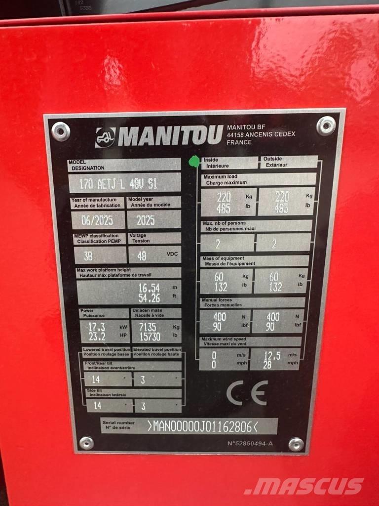 Manitou 170 AETJ 曲臂高空工作平台