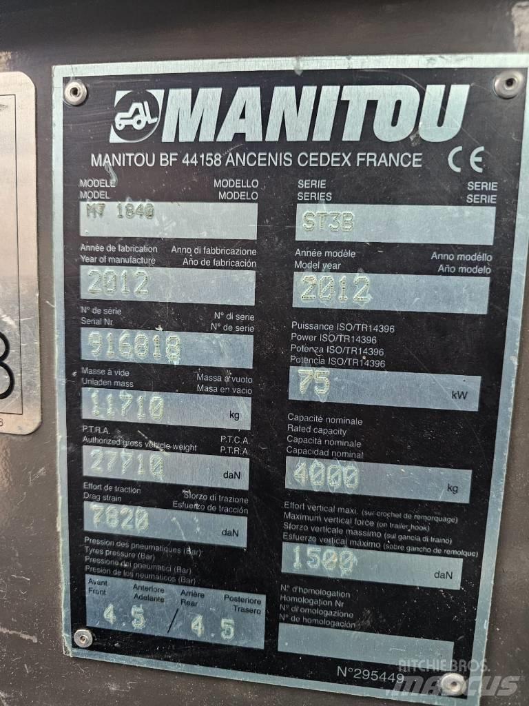 Manitou MT1840 伸缩臂叉装车|叉装车
