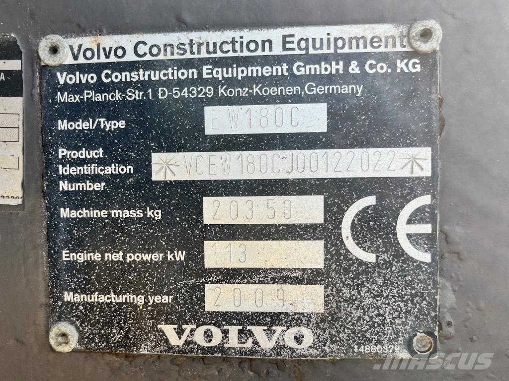 Volvo EW 180 C 轮式挖掘机