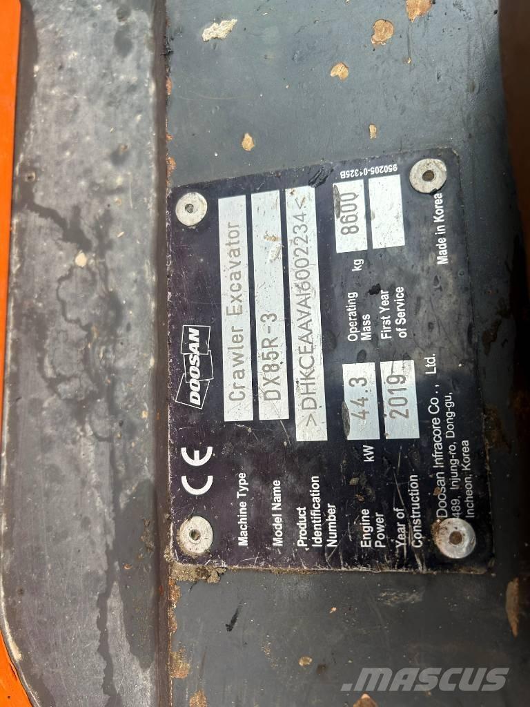 Doosan DX 85 R-3 中型挖掘机