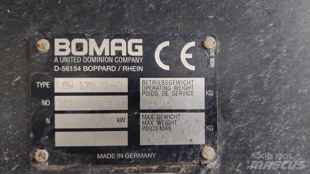 Bomag BW 178 D H-3 双轮压路机