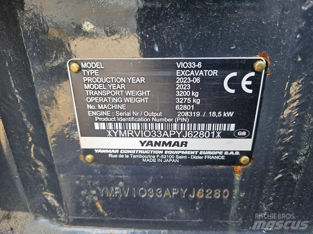 Yanmar Vio 33 小型挖掘机
