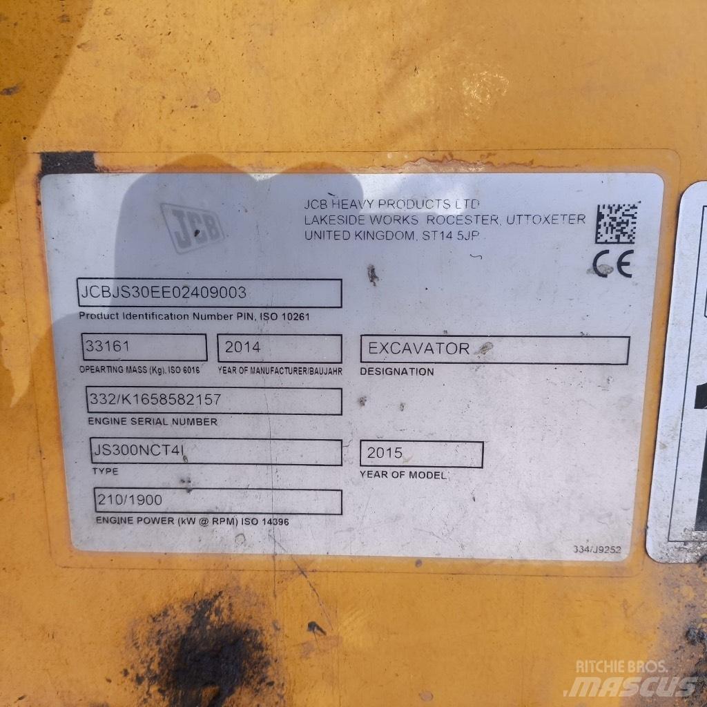 JCB JS300nc 履带挖掘机
