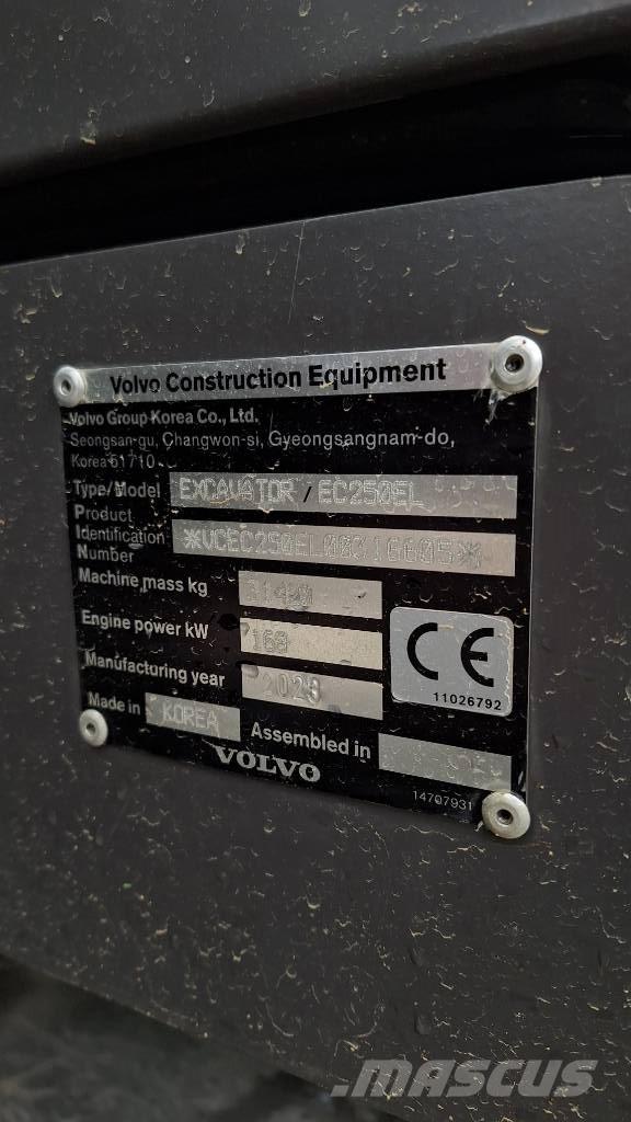 Volvo EC 250 EL 履带挖掘机