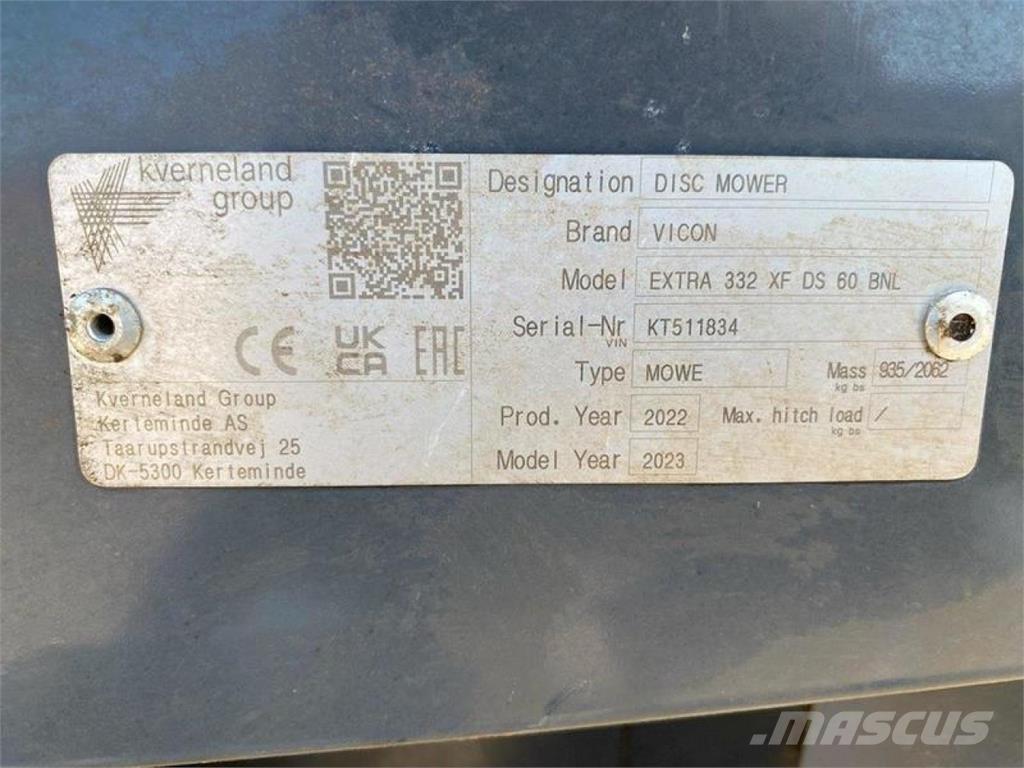 Vicon EXTRA 332 XF 割草机