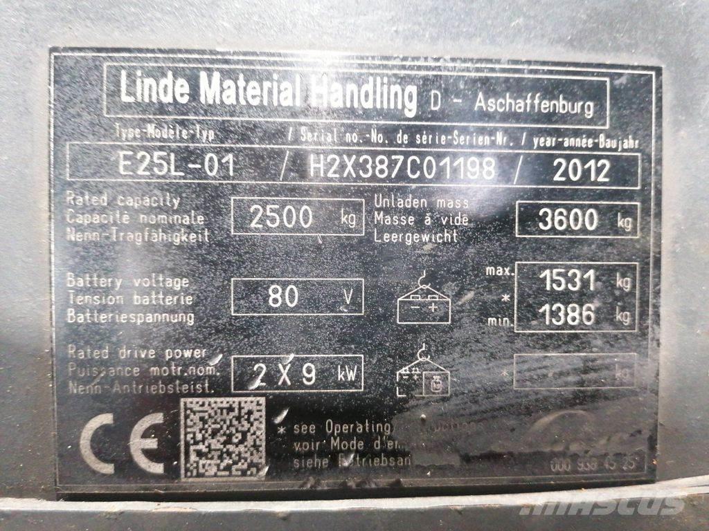 Linde E25L-01 电动叉车