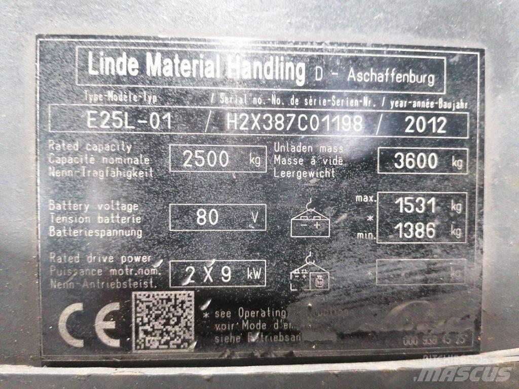 Linde E25L-01 电动叉车