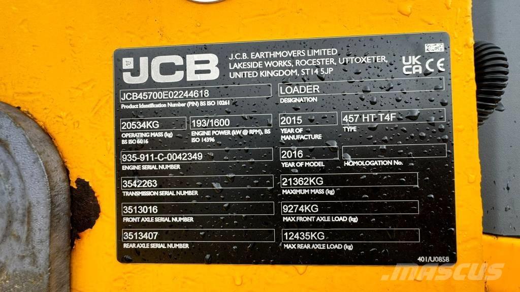 JCB 457 HT 轮式装载机