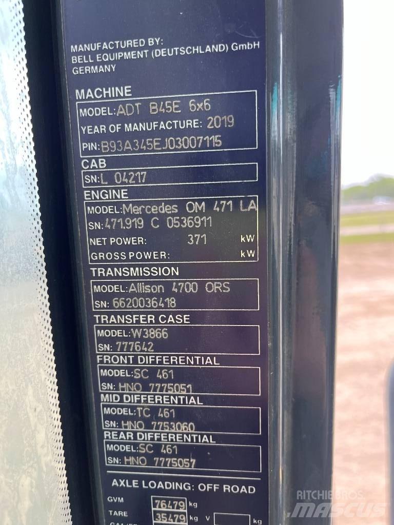 Bell B45E 铰接式自卸车