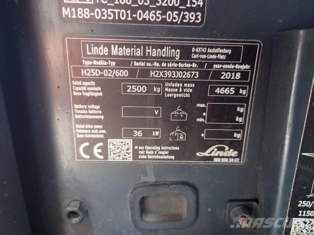 Linde H25/600D/393 柴油叉车