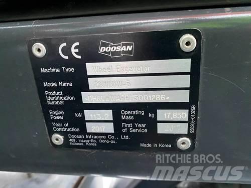 Doosan DX170W-5 轮式挖掘机