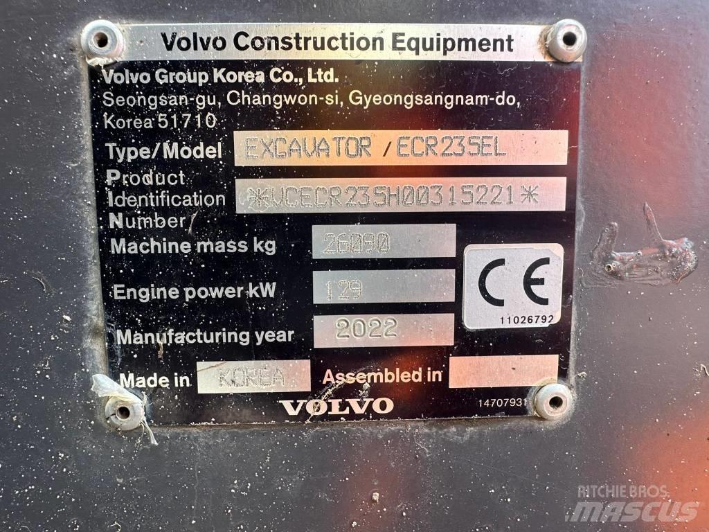 Volvo BM ECR235EL 履带挖掘机