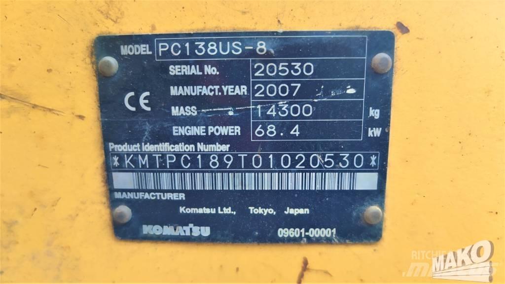 Komatsu PC 138 US-8 履带挖掘机
