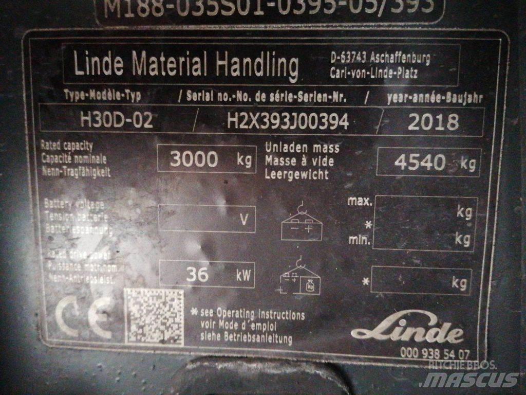 Linde H30D-02 柴油叉车