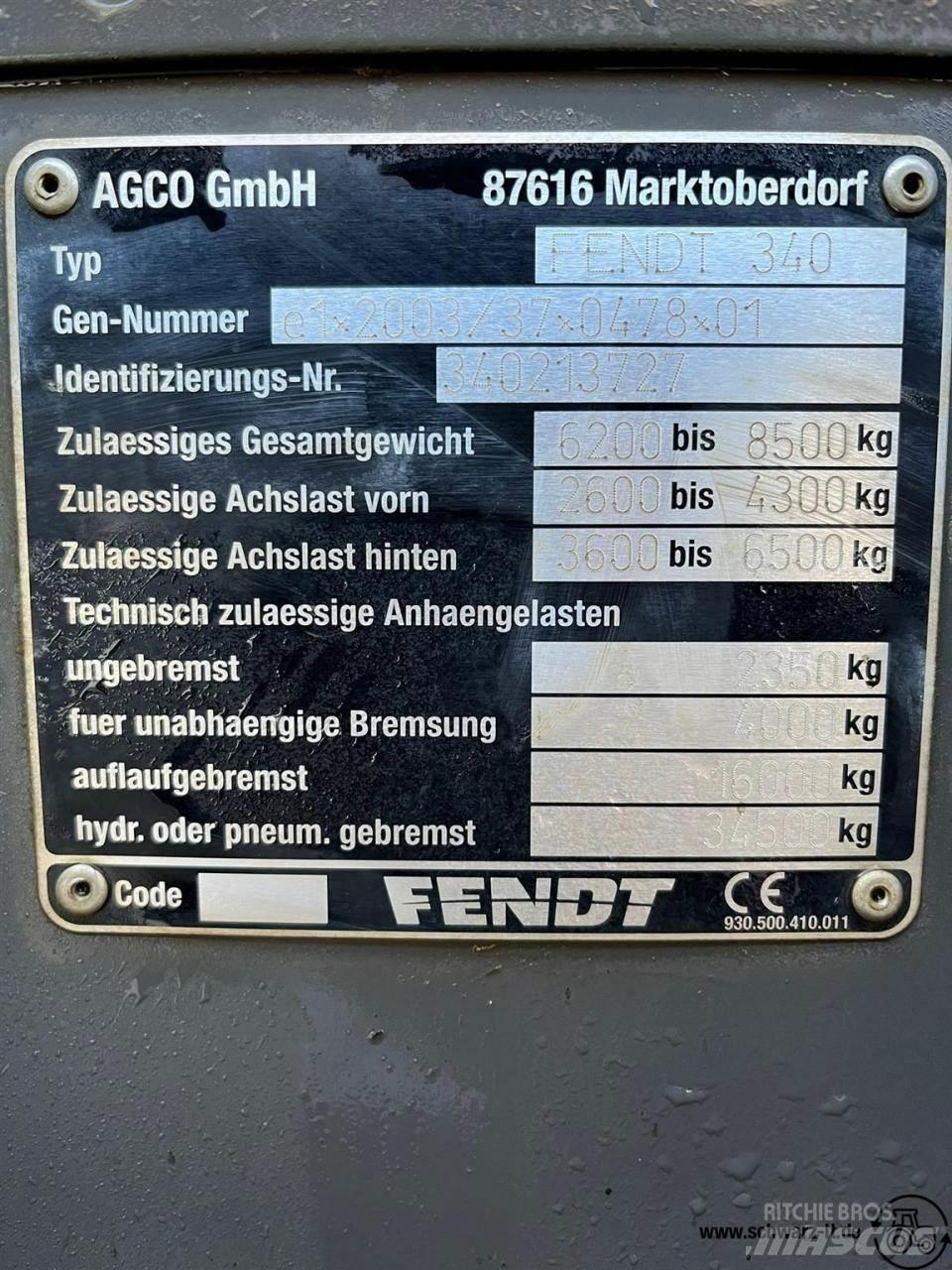 Fendt 313 Vario 拖拉机/农用车